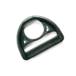 D-Ring mit Oese 30mm schwarz