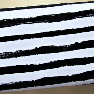 Jersey Groovy Stripes schwarz-weiss