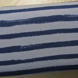 Sommersweat Groovy Stripes grau dunkelblau