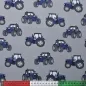 Preview: Jersey Traktoren blau auf hellgrau