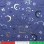 Preview: Jersey Wolken, Mond und Sterne dunkelblau Reststück 0.85m