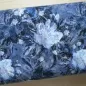 Preview: Sommersweat Blumengemälde blau Reststück 0.85m