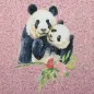Preview: Sommersweat Nature Panda rosa Panel