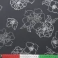 Preview: Viscose-Jersey Blumen anthrazit Reststück 1.2m
