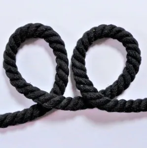 Baumwollkordel gedreht 12mm schwarz