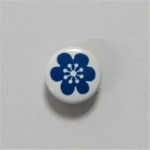 Druckknöpfe Blume blau