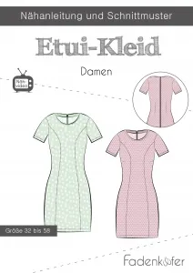 Schnittmuster Etui-Kleid Damen Fadenkäfer