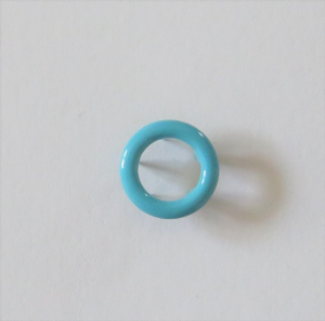 Jersey-Druckknöpfe Ring 11mm türkisblau