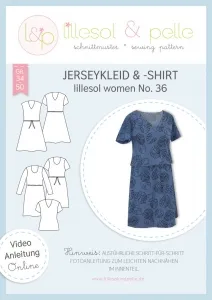 Papierschnittmuster Lillesol Woman No. 36 Jerseykleid & -Shirt