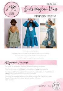 Papierschnittmuster Jessysewing Girls Raglan Dress