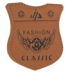Label Classic Fashion Schild 45x38mm braun