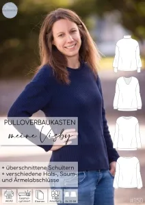 Papierschnittmuster meine Herzenswelt Pulloverbaukasten Damen - Visby