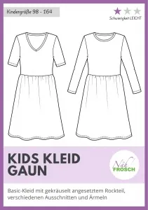 Schnittmuster Gaun Kids Kleid Nähfrosch