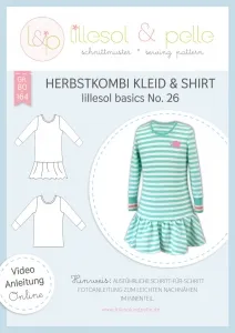 Papierschnittmuster Lillesol Basics No. 26 Herbstkombi Kleid & Shirt