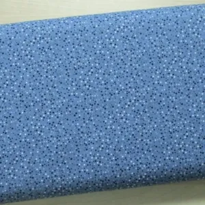Baumwollpopeline Mini Dots jeansblau