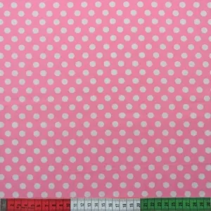 Baumwollstoff Dots 9mm rosa-weiss