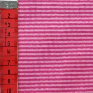Feinrippbündchen Ringel 2mm rosa pink