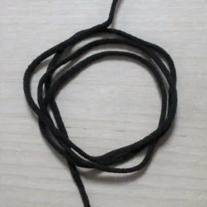 Gummikordel flauschig schwarz 2.5mm