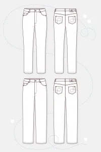 Papierschnittmuster Pattydoo Jeans #3 & #4 Kombipaket
