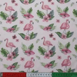Jersey Flamingo Eigenproduktion kreativ-werk Reststück 0.8m