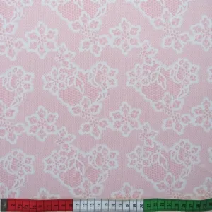 Jersey Lace rosa-weiss