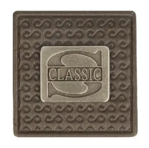 Label Classic 36x36mm dunkelbraun