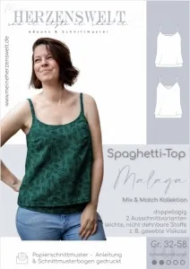 Papierschnittmuster meine Herzenswelt Spaghettitop Damen - Malaga
