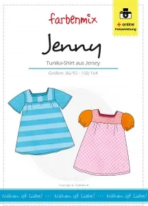 Papierschnittmuster Jenny Tunika-Shirt aus Jersey
