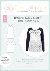 Papierschnittmuster Lillesol Woman No. 19 Raglan-Kleid & Shirt