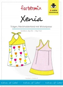 Papierschnittmuster Xenia Träger-/Neckholderkleid mit Wickelpasse