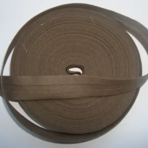 Schrägband gefaltet 20mm graubraun
