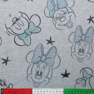 Sommersweat Minnie Mouse grau meliert