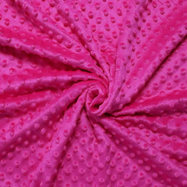 Minky Fleece Dots pink