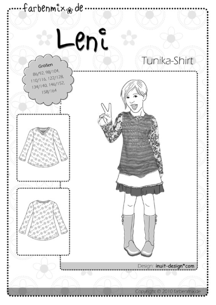 Papierschnittmuster Leni Tunika-Shirt