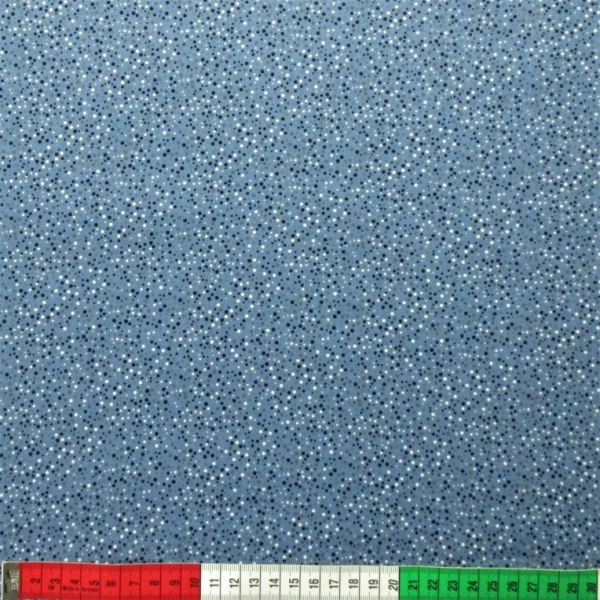 Baumwollpopeline Mini Dots jeansblau