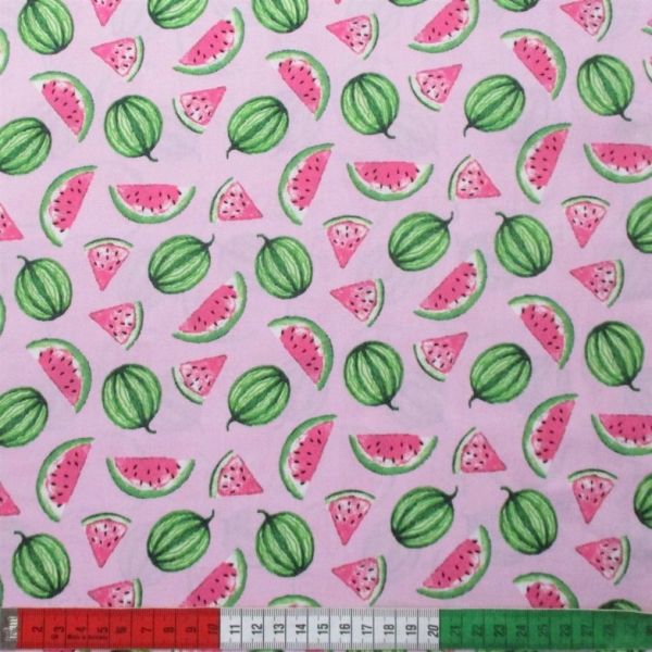 Baumwollpopeline Wassermelonen rosa