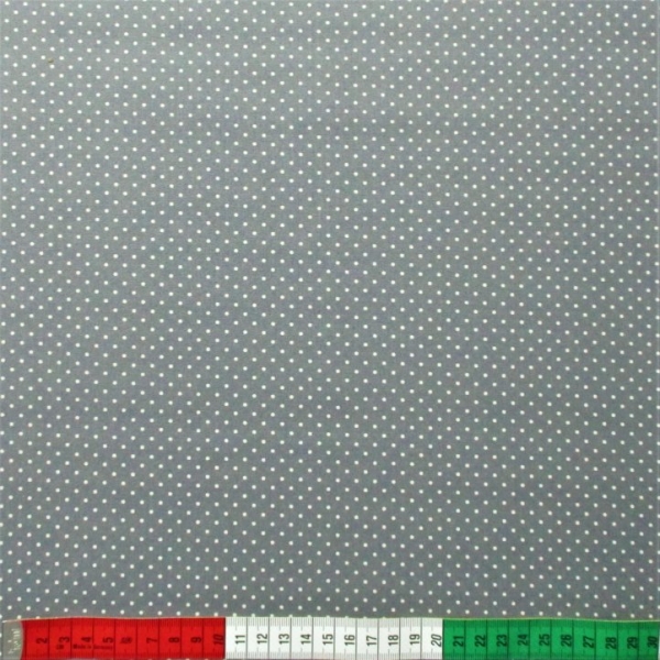 beschichtete Baumwolle Mini-Dots grau weiss