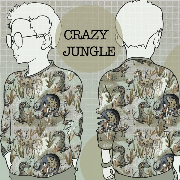 Bio-Jersey Crazy Jungle Lillestoff