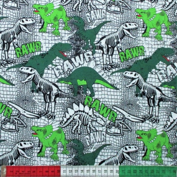 Jersey Dinosaurier schwarz weiss grün