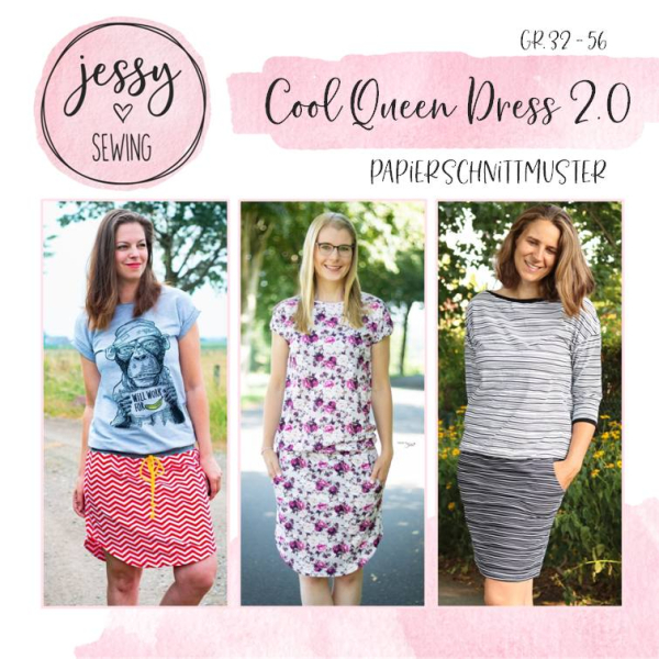 Papierschnittmuster Jessysewing Cool Queen Dress 2.0
