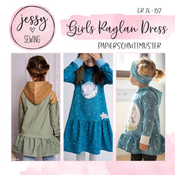 Papierschnittmuster Jessysewing Girls Raglan Dress