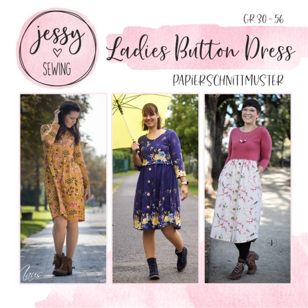 Papierschnittmuster Jessysewing Ladies Button Dress