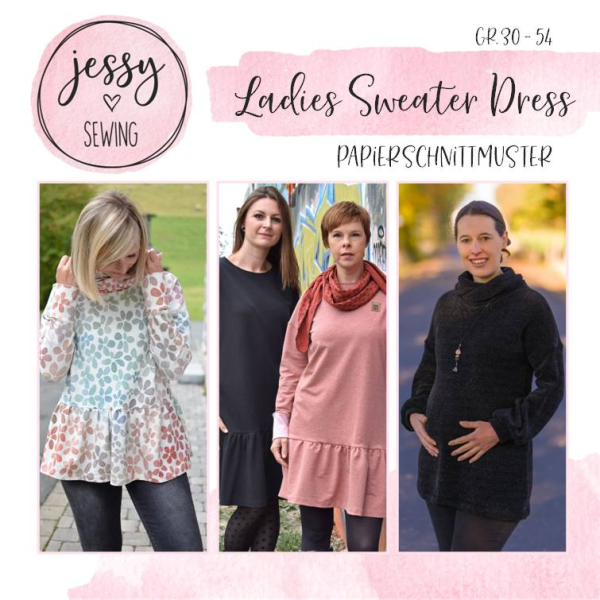 Papierschnittmuster Jessysewing Ladies Sweater Dress