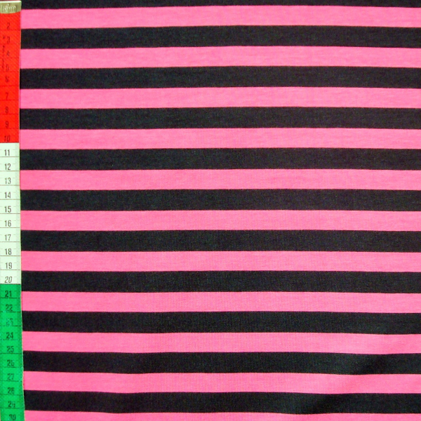 Jersey Ringel schwarz-pink Reststück 0.3m